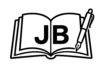 Logo image of an opened book and pen with the letters JB inside it.